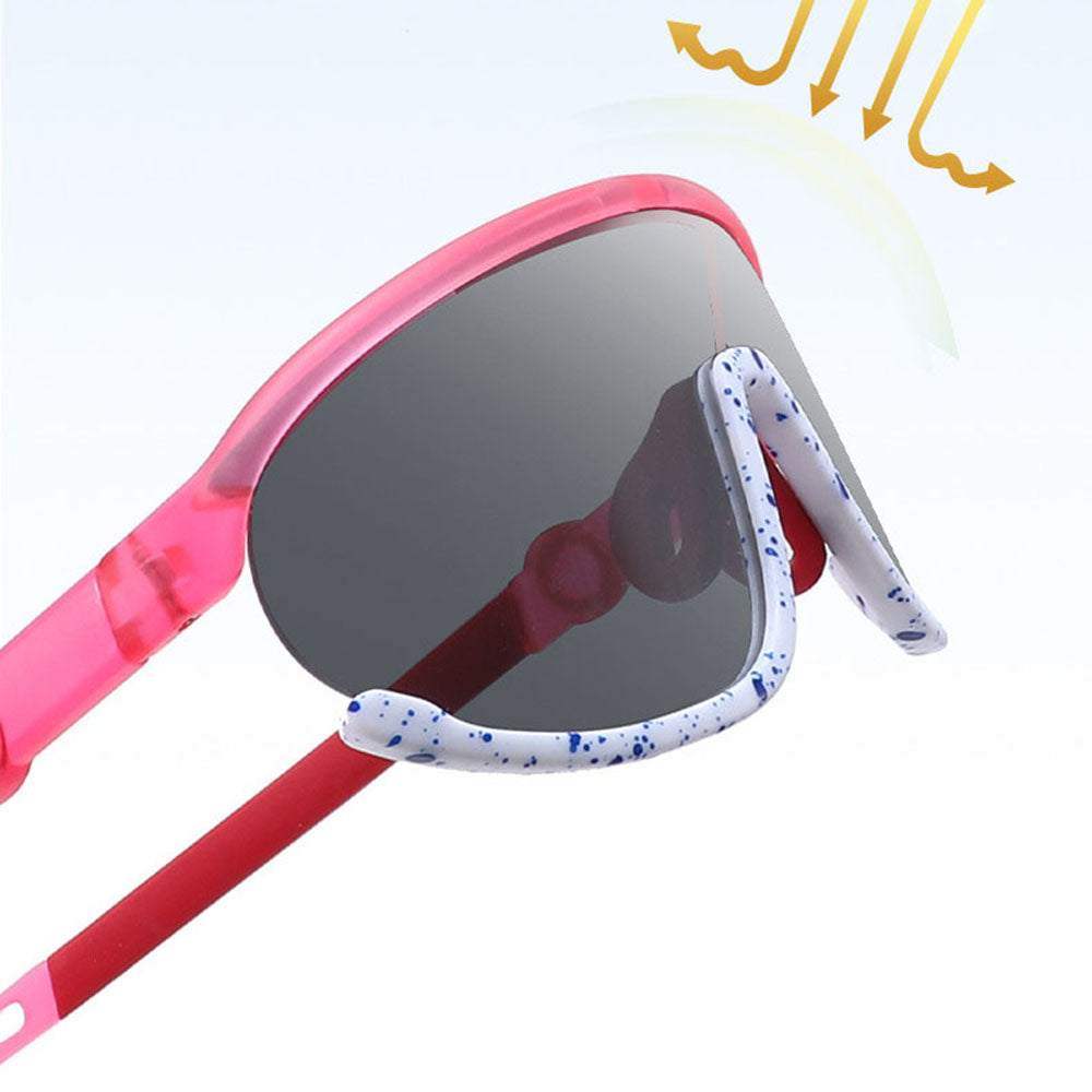 Occhiali da Sole per Bambini Techsuit 2025, Polarizzati, Protezione UV, Rosa