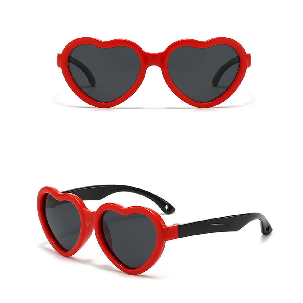 Occhiali da Sole Bambini Techsuit 23070, Polarizzati, Protezione UV, Nero Rosso