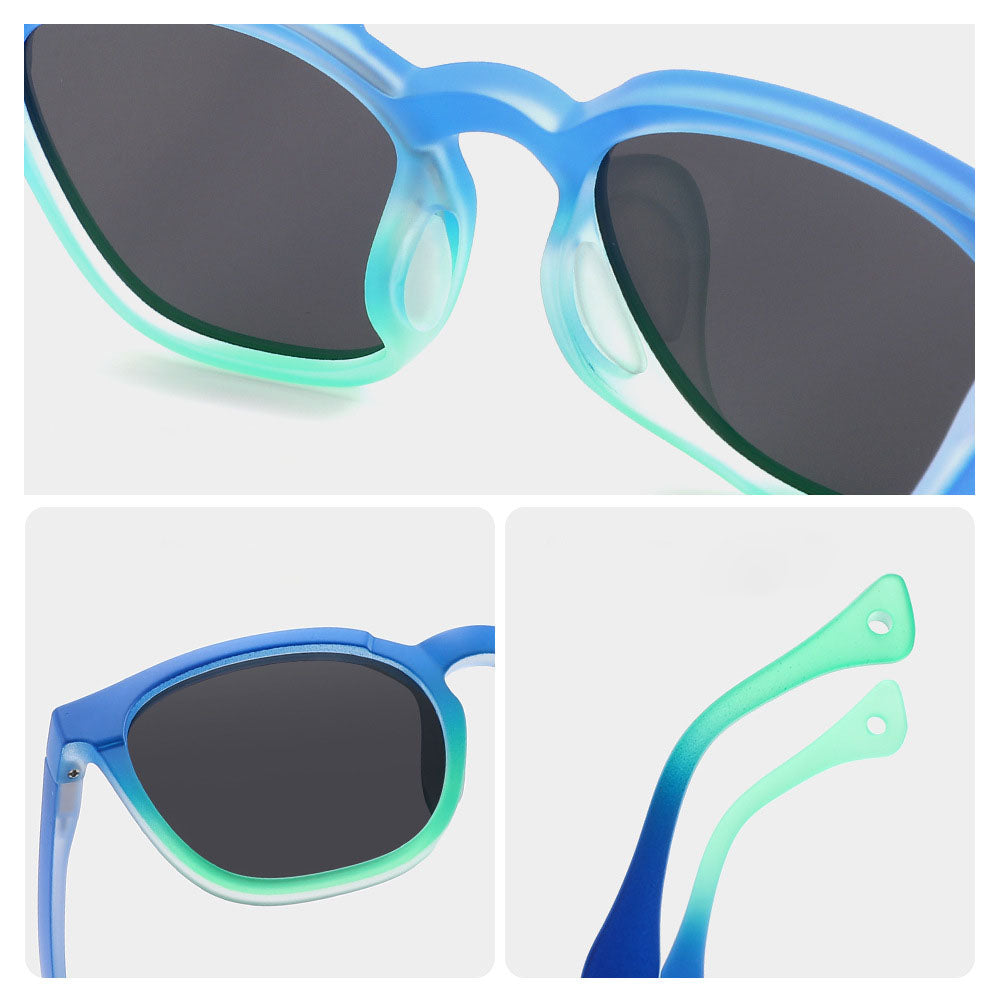 Occhiali da Sole Bambini Techsuit 691, Polarizzati, Protezione UV, Neri
