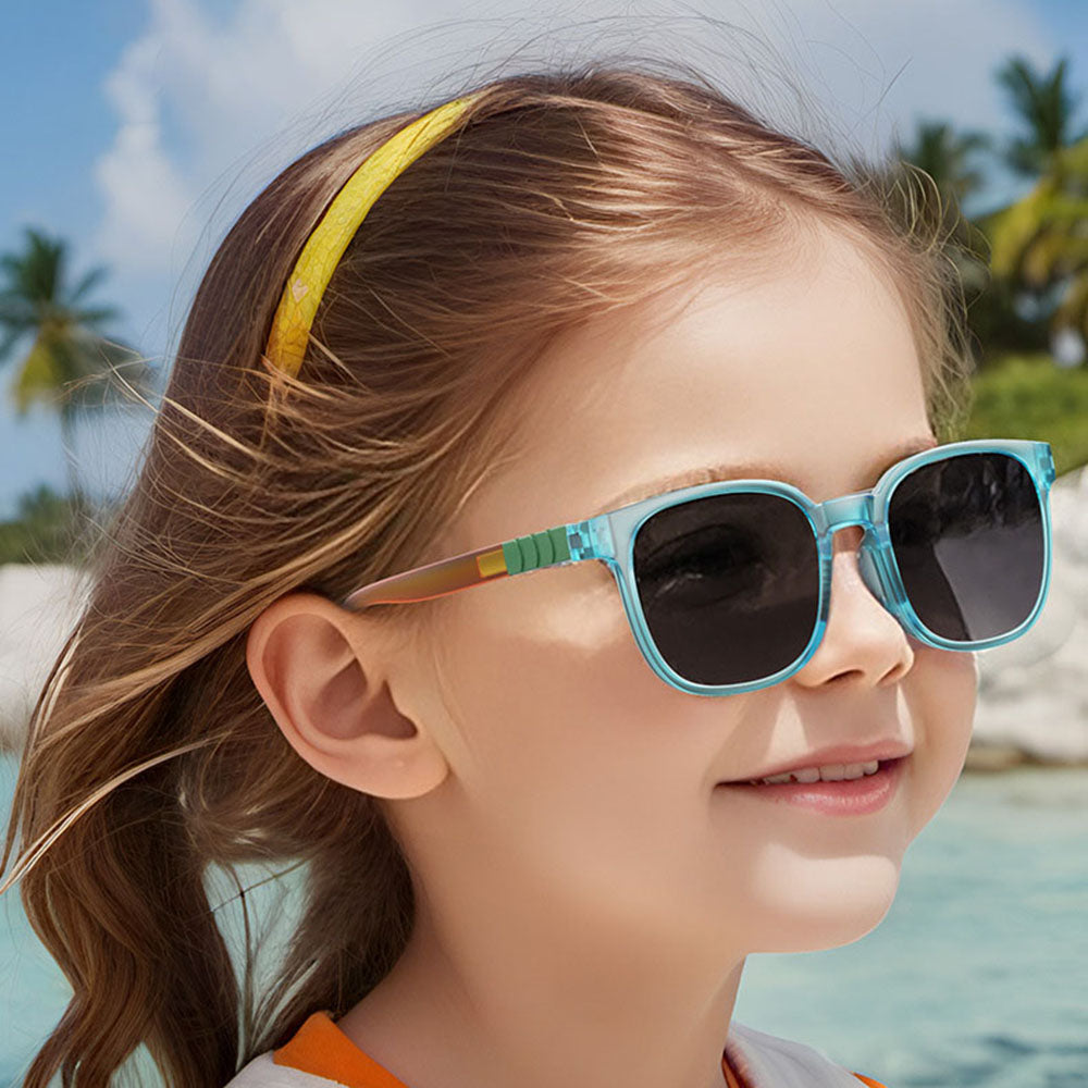 Occhiali da Sole Bambini Techsuit 9694, Polarizzati, Protezione UV, Blu Nero