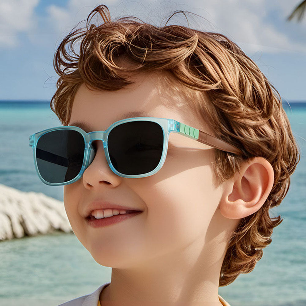 Occhiali da Sole Bambini Techsuit 9694, Polarizzati, Protezione UV, Blu Nero