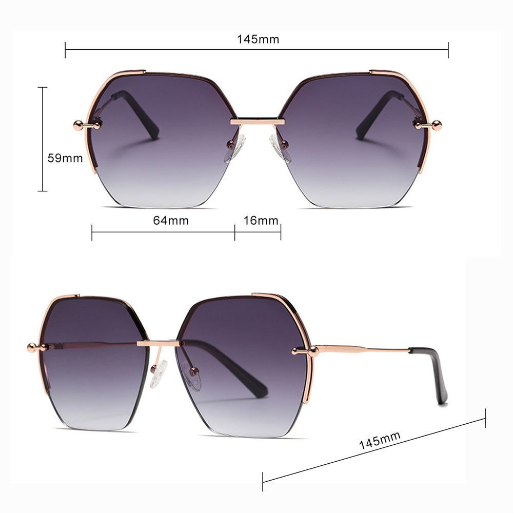 Occhiali da Sole Donna Techsuit 8561, Rosa Oro Grigio