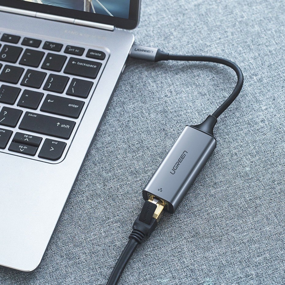 Scheda di rete UGREEN CM199, RJ45, USB-C, Grigio