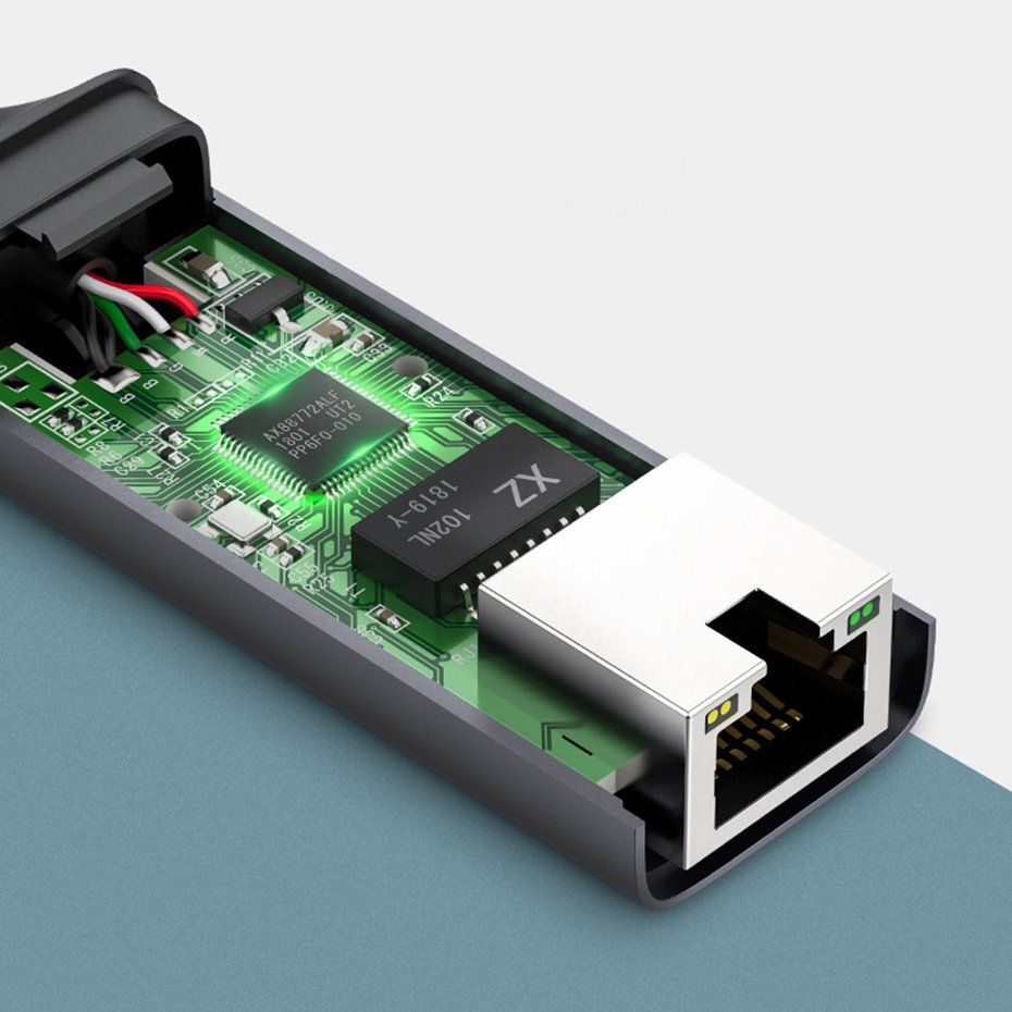 Scheda di rete UGREEN CM199, RJ45, USB-C, Grigio