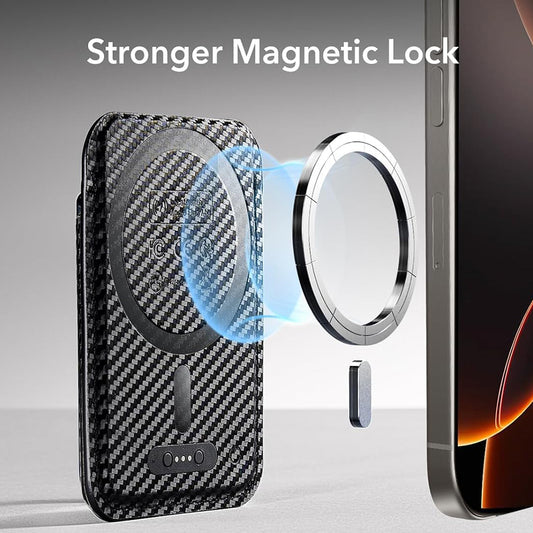 Portafoglio Magsafe, ESR, Classic Geo Carbon, Nero