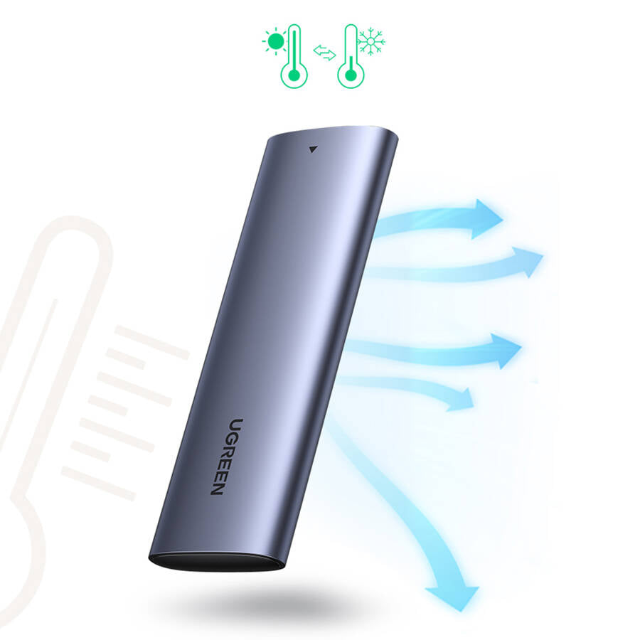 Rack UGREEN CM400 per SSD SATA M.2 NGFF, Grigio