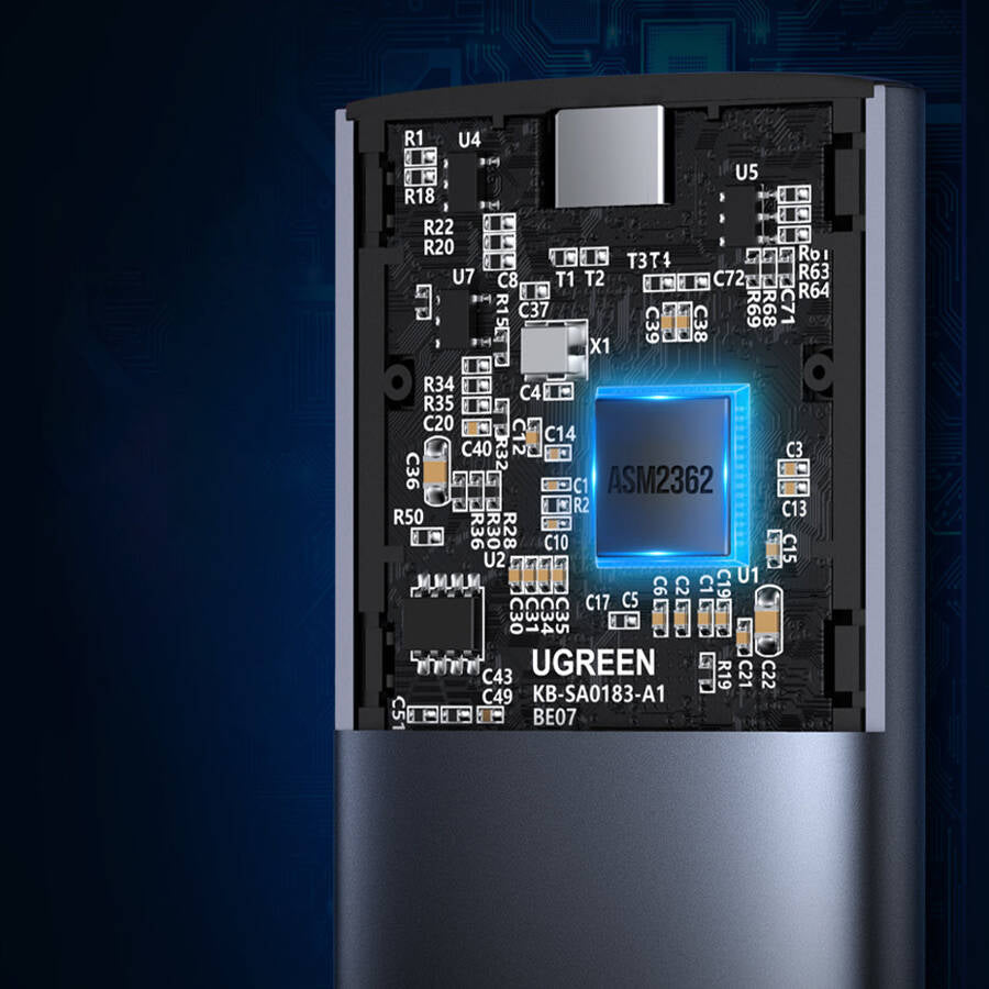 Rack UGREEN CM400 per SSD SATA M.2 NGFF, Grigio