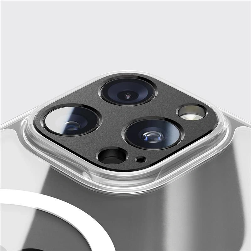 Cornice di protezione per la fotocamera posteriore Tech-Protect Camalloy Fit+ per Apple iPhone 17 Pro, Alluminio, Arancione