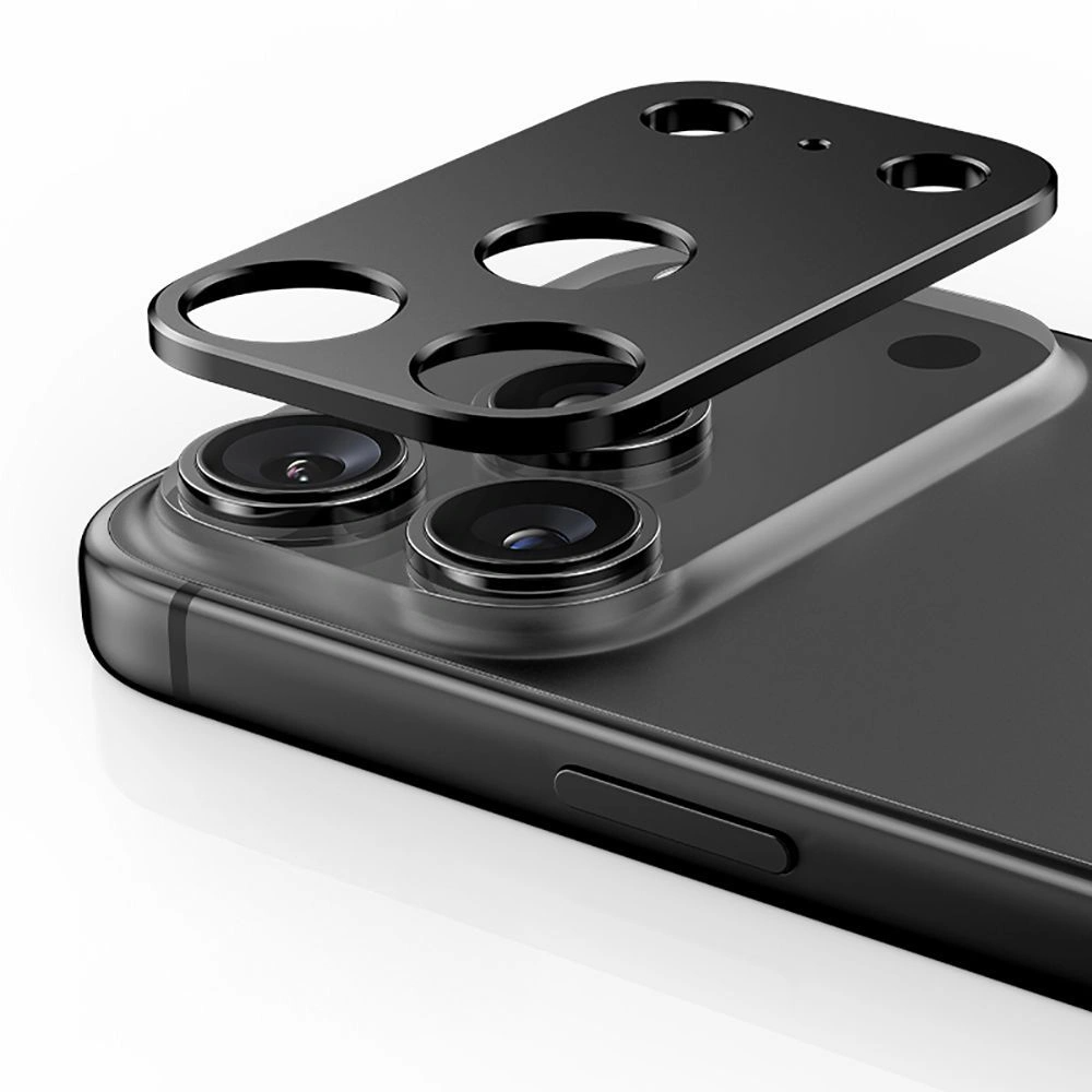 Cornice di protezione per la fotocamera posteriore Tech-Protect Camalloy Fit+ per Apple iPhone 17 Pro Max, Alluminio, Blu marino