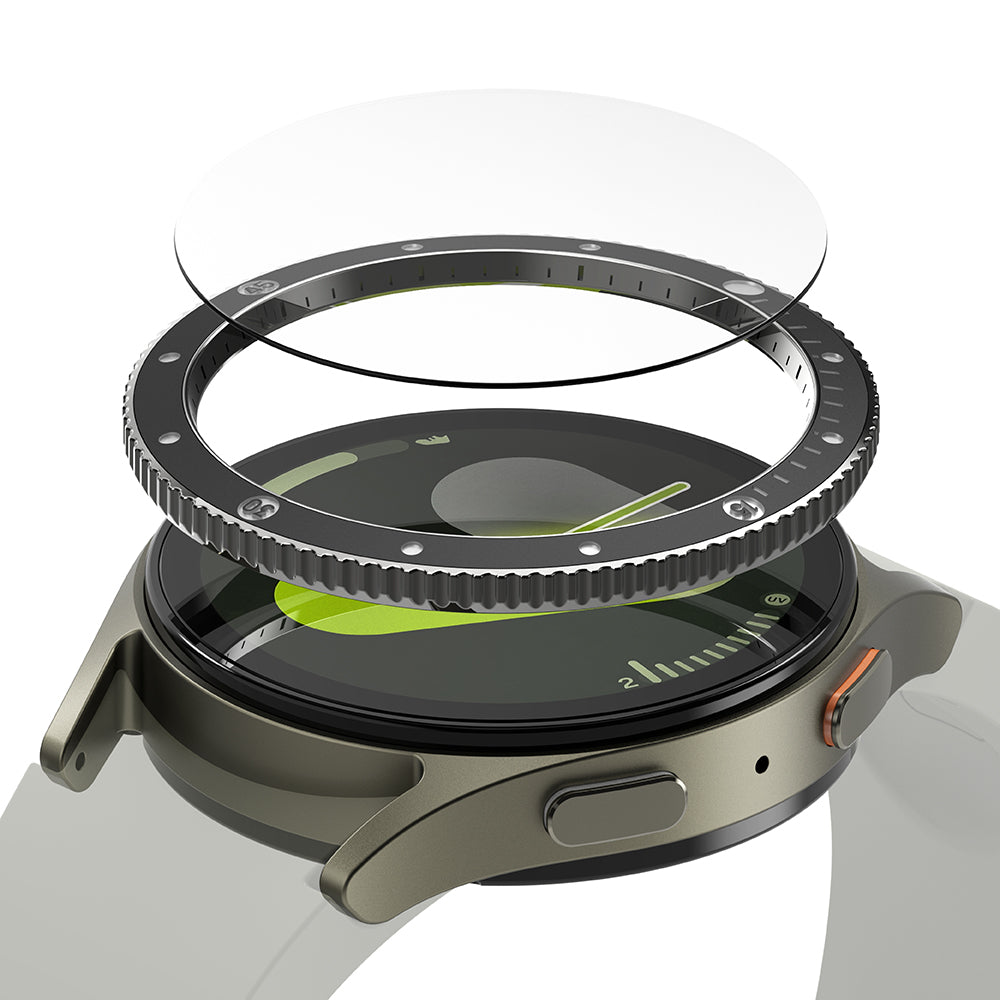 Cornice di Protezione Ringke Premium Styling per Samsung Galaxy Watch7 40mm, Modello 2, Nera