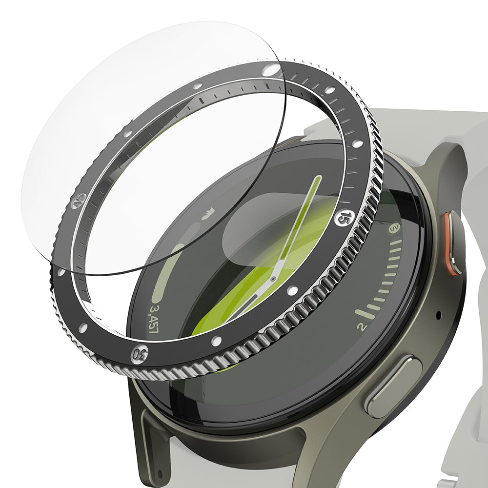 Cornice di Protezione Ringke Premium Styling per Samsung Galaxy Watch7 40mm, Modello 2, Nera