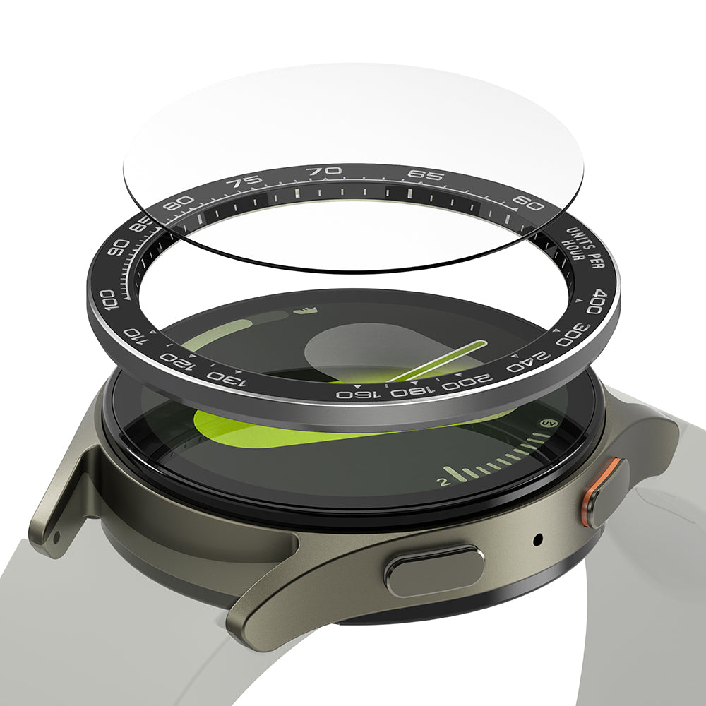 Cornice di Protezione Ringke Premium Styling per Samsung Galaxy Watch7 44mm, Modello 1, Nera