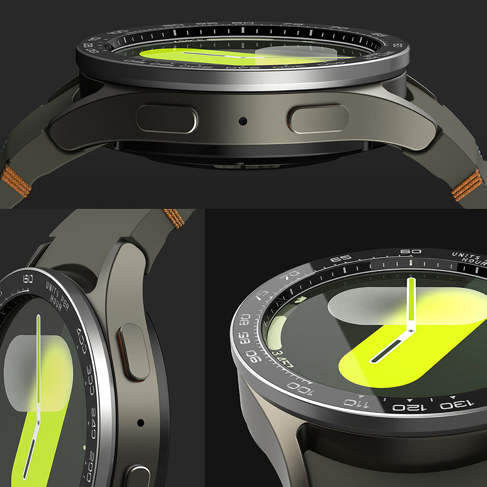 Cornice di Protezione Ringke Premium Styling per Samsung Galaxy Watch7 44mm, Modello 1, Nera