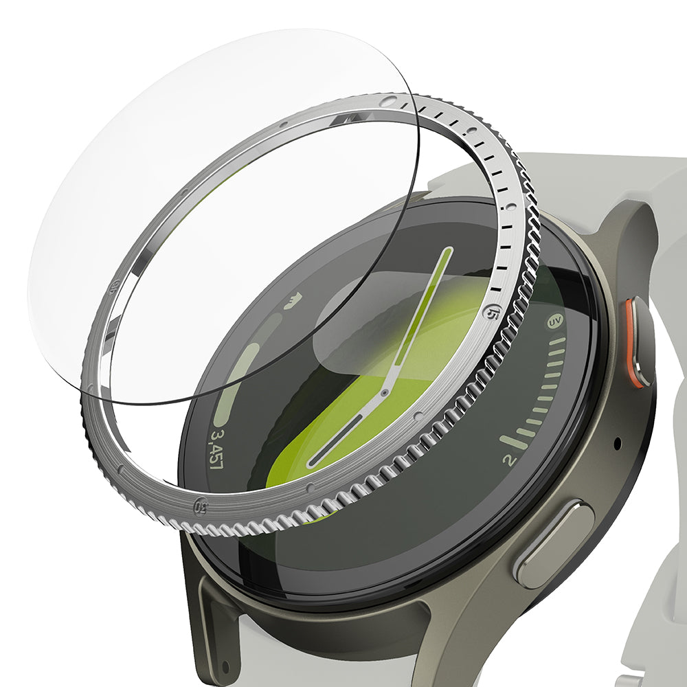 Cornice Protettiva Ringke Styling per Samsung Galaxy Watch7 40mm, Modello 7, Argento