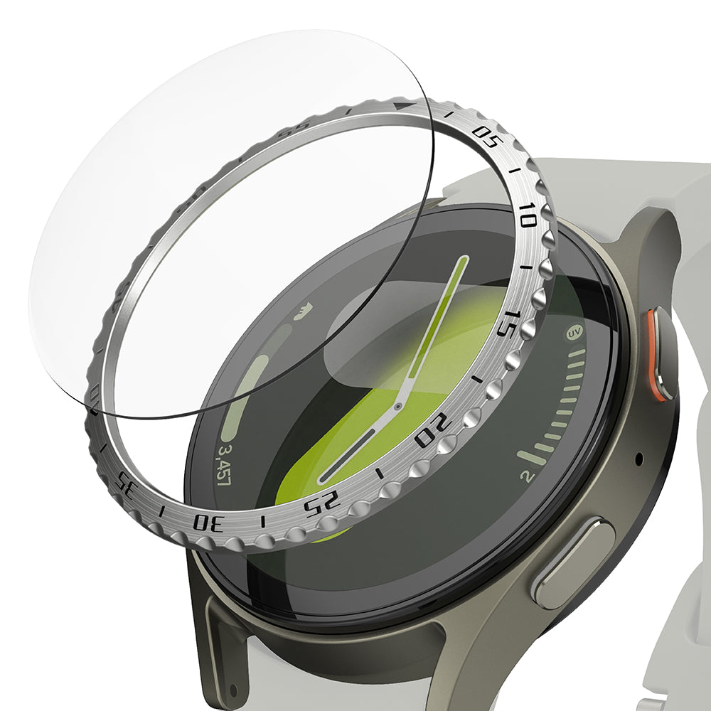 Cornice Protettiva Ringke Styling per Samsung Galaxy Watch7 44mm, Modello 5, Argento