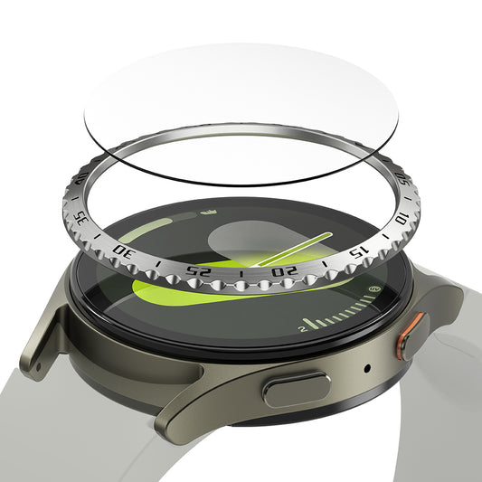 Cornice Protettiva Ringke Styling per Samsung Galaxy Watch7 44mm, Modello 5, Argento