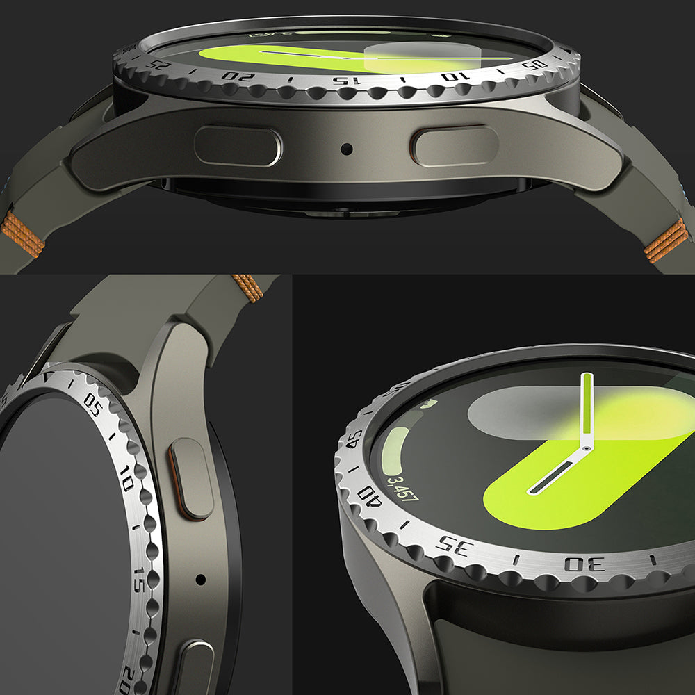 Cornice Protettiva Ringke Styling per Samsung Galaxy Watch7 44mm, Modello 5, Argento