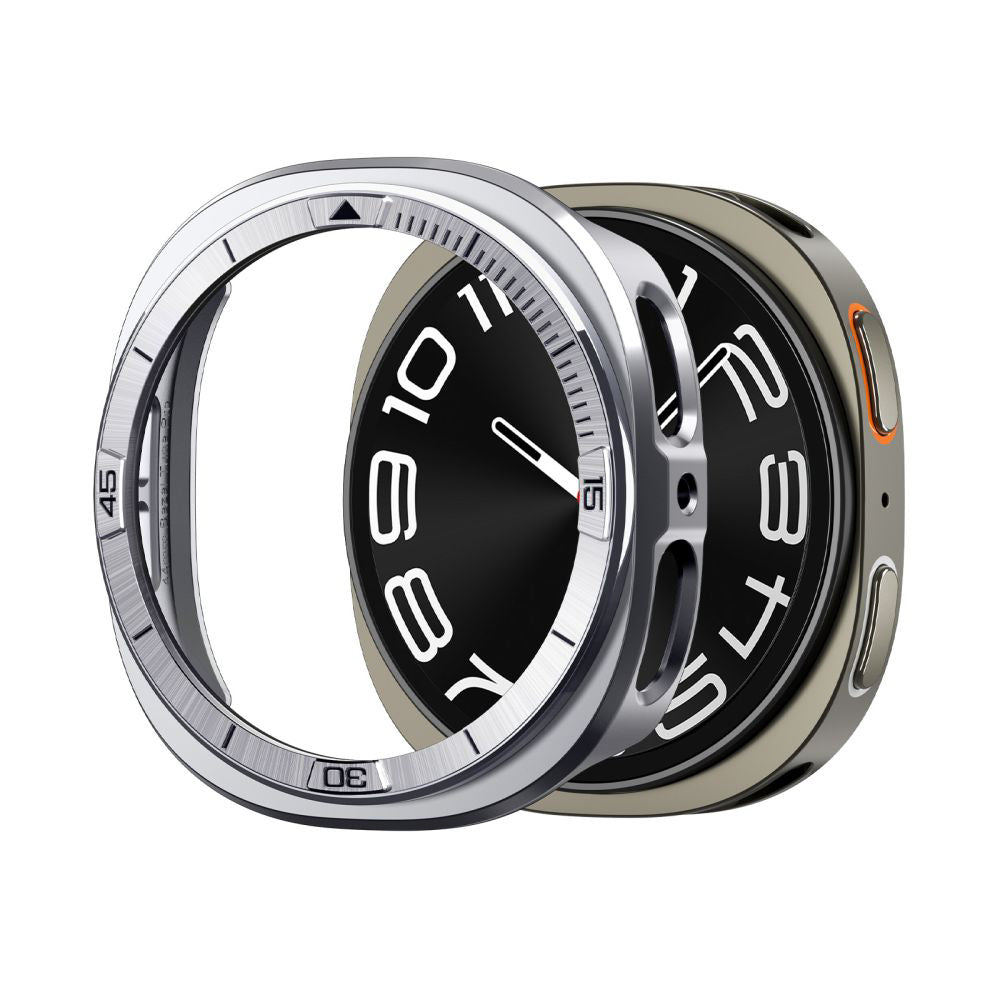 Cornice di Protezione Spigen Tune Pro Pilot per Samsung Galaxy Watch8 44mm, Argento ACS10011