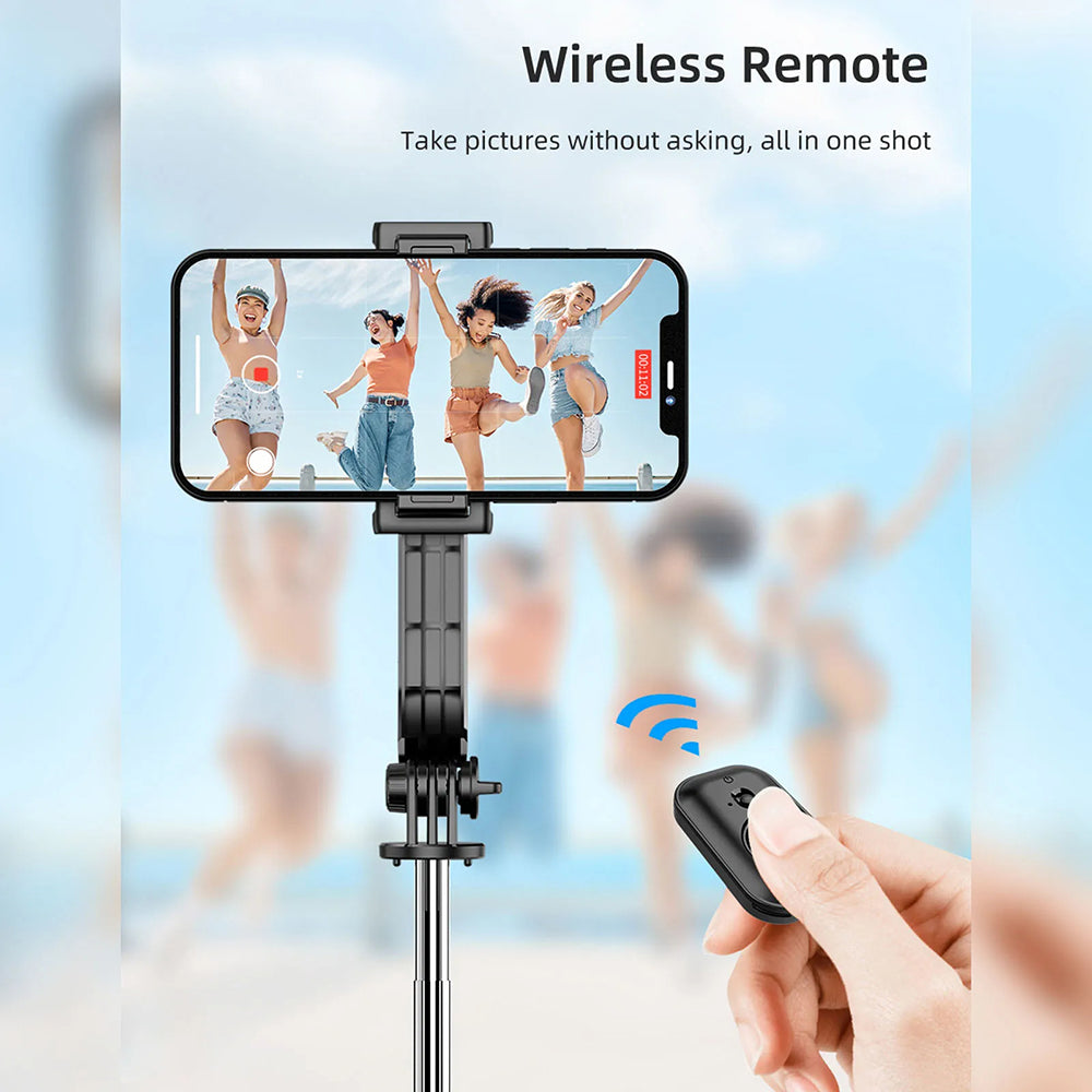 Selfie Stick Bluetooth Techsuit C01, Universale, Nero