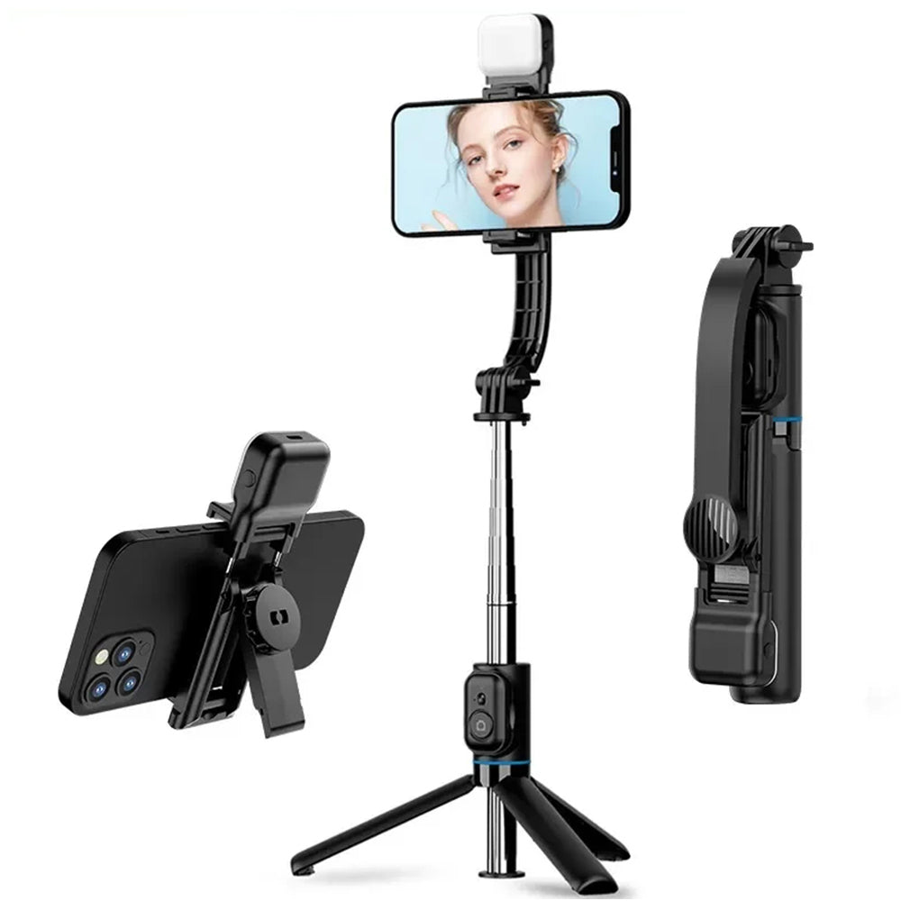 Selfie Stick Bluetooth Techsuit C01s, Universale, Nero