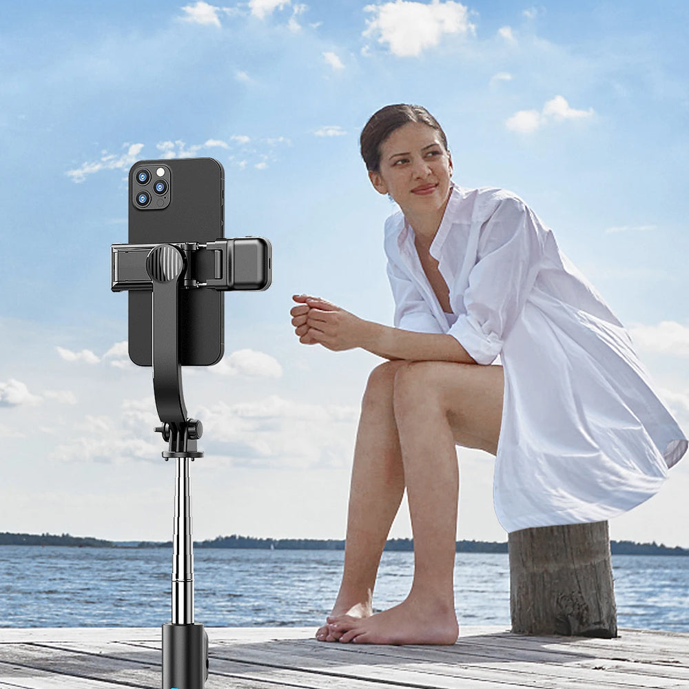 Selfie Stick Bluetooth Techsuit C01s, Universale, Nero