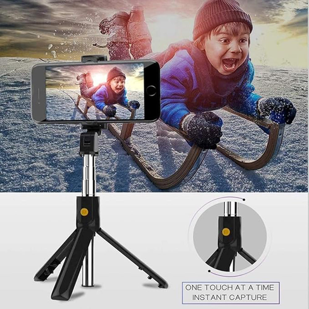 Selfie Stick Bluetooth Techsuit K07, Universale, Nero