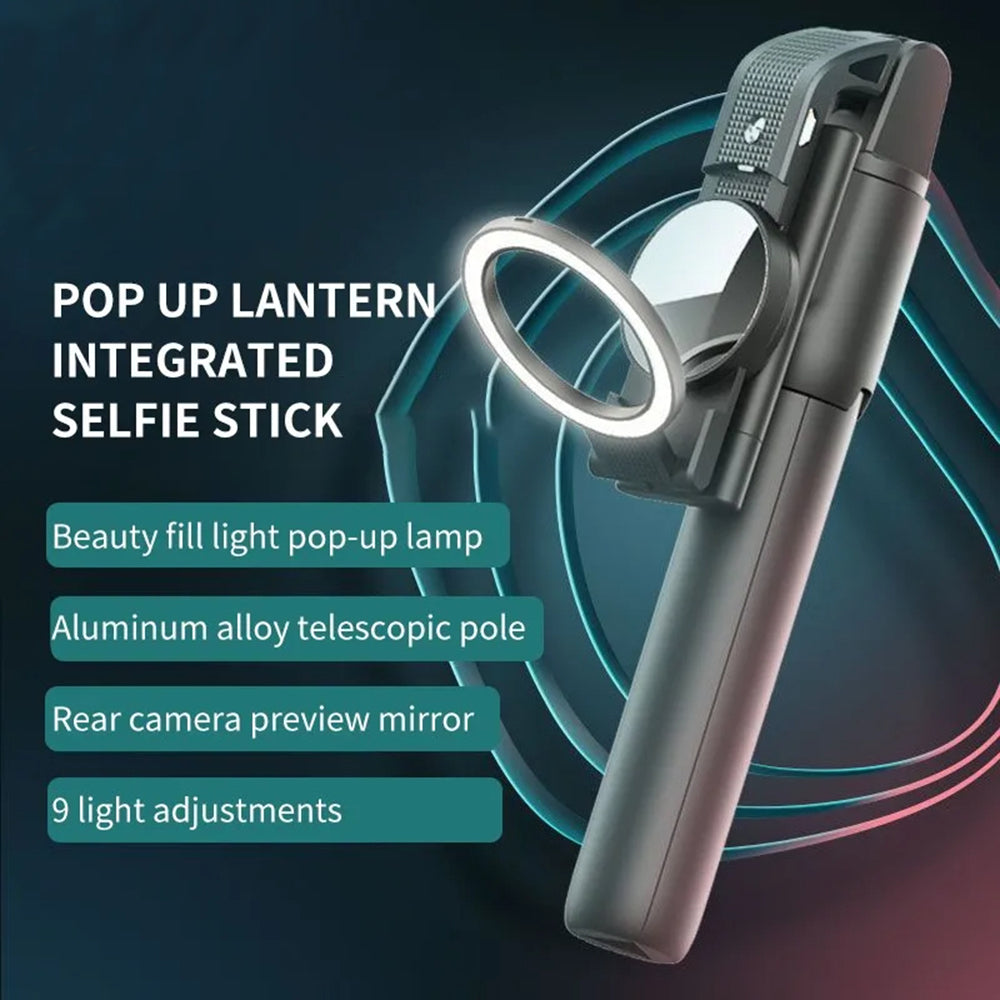 Selfie Stick Bluetooth Techsuit K13, Universale, Nero