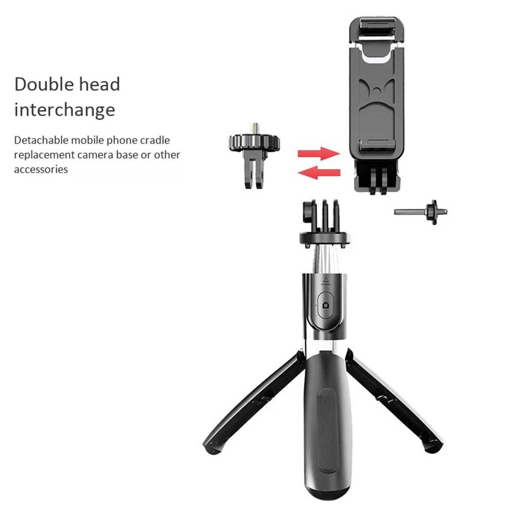 Selfie Stick Bluetooth Techsuit L02, Universale, Nero