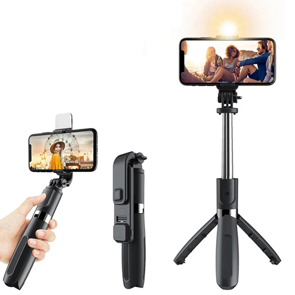 Selfie Stick Bluetooth Techsuit L02s, Universale, Nero
