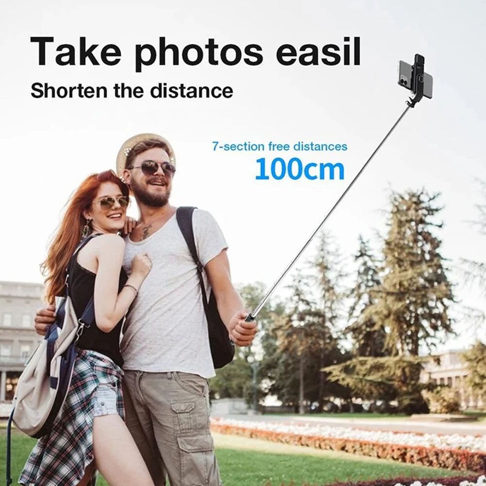 Selfie Stick Bluetooth Techsuit L02s, Universale, Nero