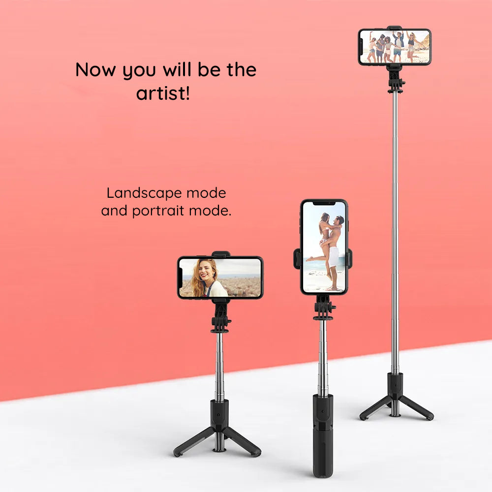 Selfie Stick Bluetooth Techsuit L11, Universale, Nero