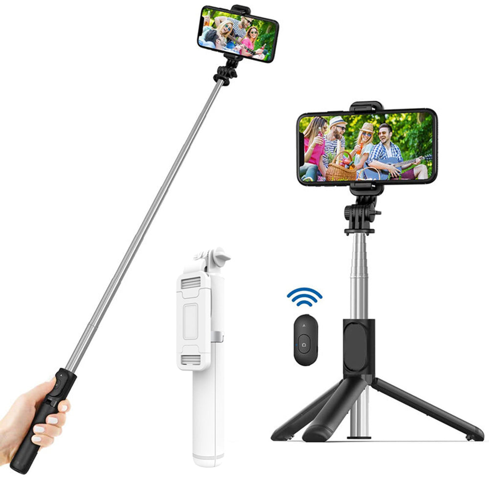 Selfie Stick Bluetooth Techsuit Q01, Universale, Bianco