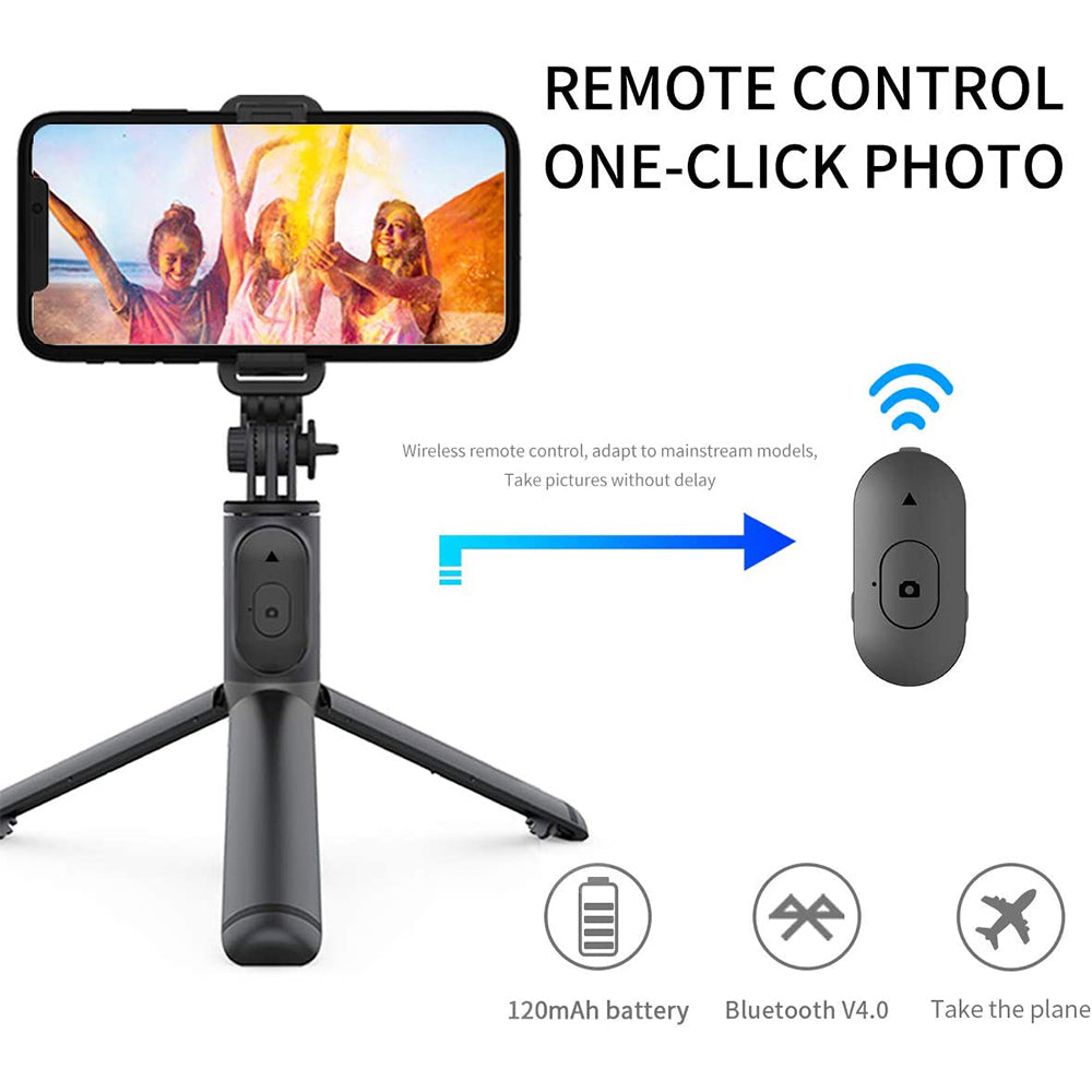 Selfie Stick Bluetooth Techsuit Q01, Universale, Bianco