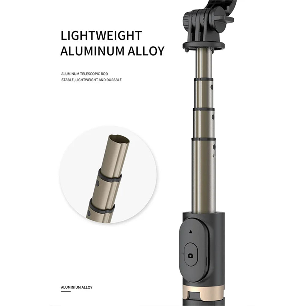 Selfie Stick Bluetooth Techsuit Q03, Universale, Nero