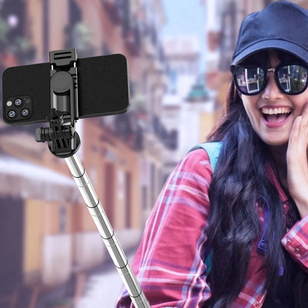 Selfie Stick Bluetooth Techsuit Q05, Universale, Nero