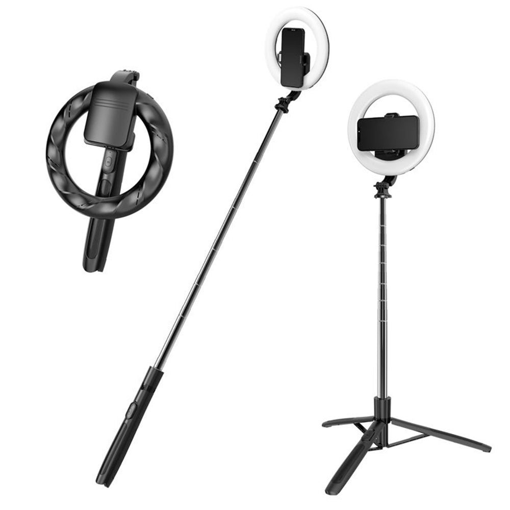 Selfie Stick Bluetooth Techsuit Q05s, Universale, Nero