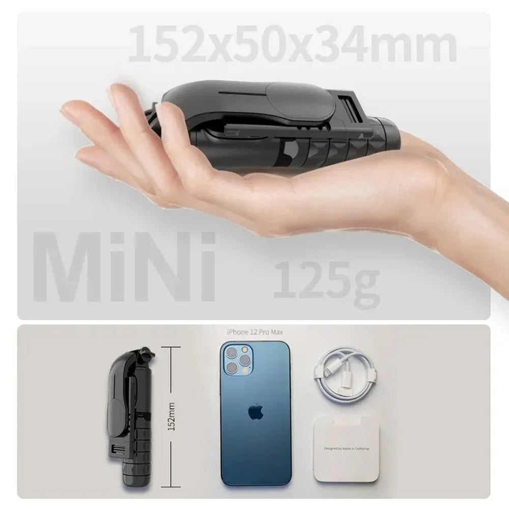 Selfie Stick Bluetooth Techsuit Q10, Universale, Nero
