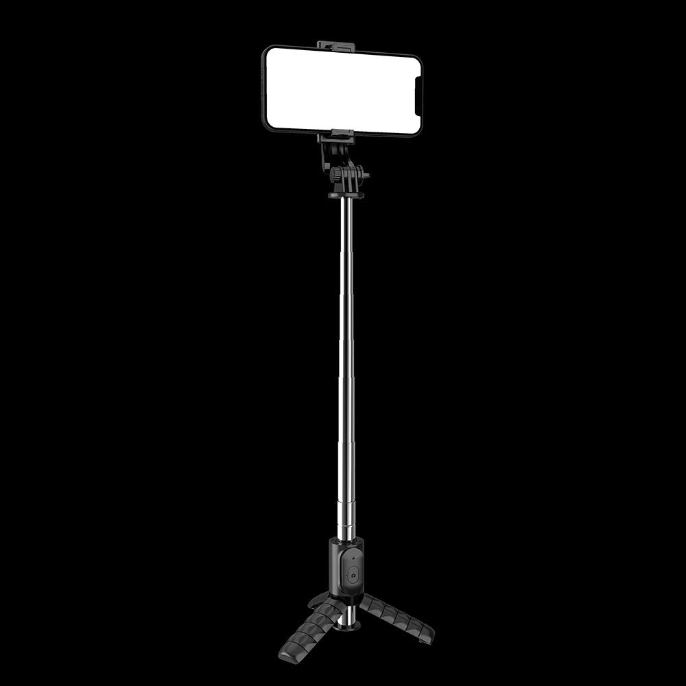 Selfie Stick Bluetooth Techsuit Q11, Universale, Nero