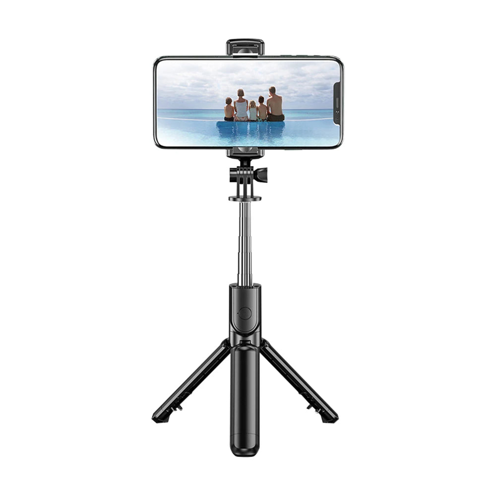 Selfie Stick Bluetooth Techsuit S03, Universal, Black