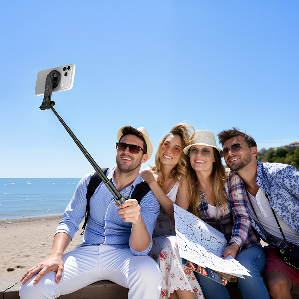 Selfie Stick Bluetooth XO Design SS25 Pro, Universale, Nero