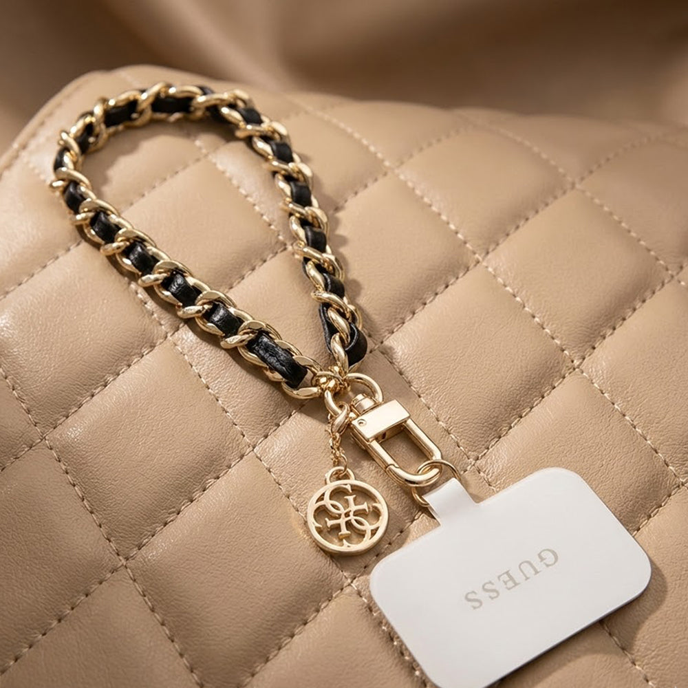 Cordino per Telefono Guess Saffiano 4G Charm, Nero