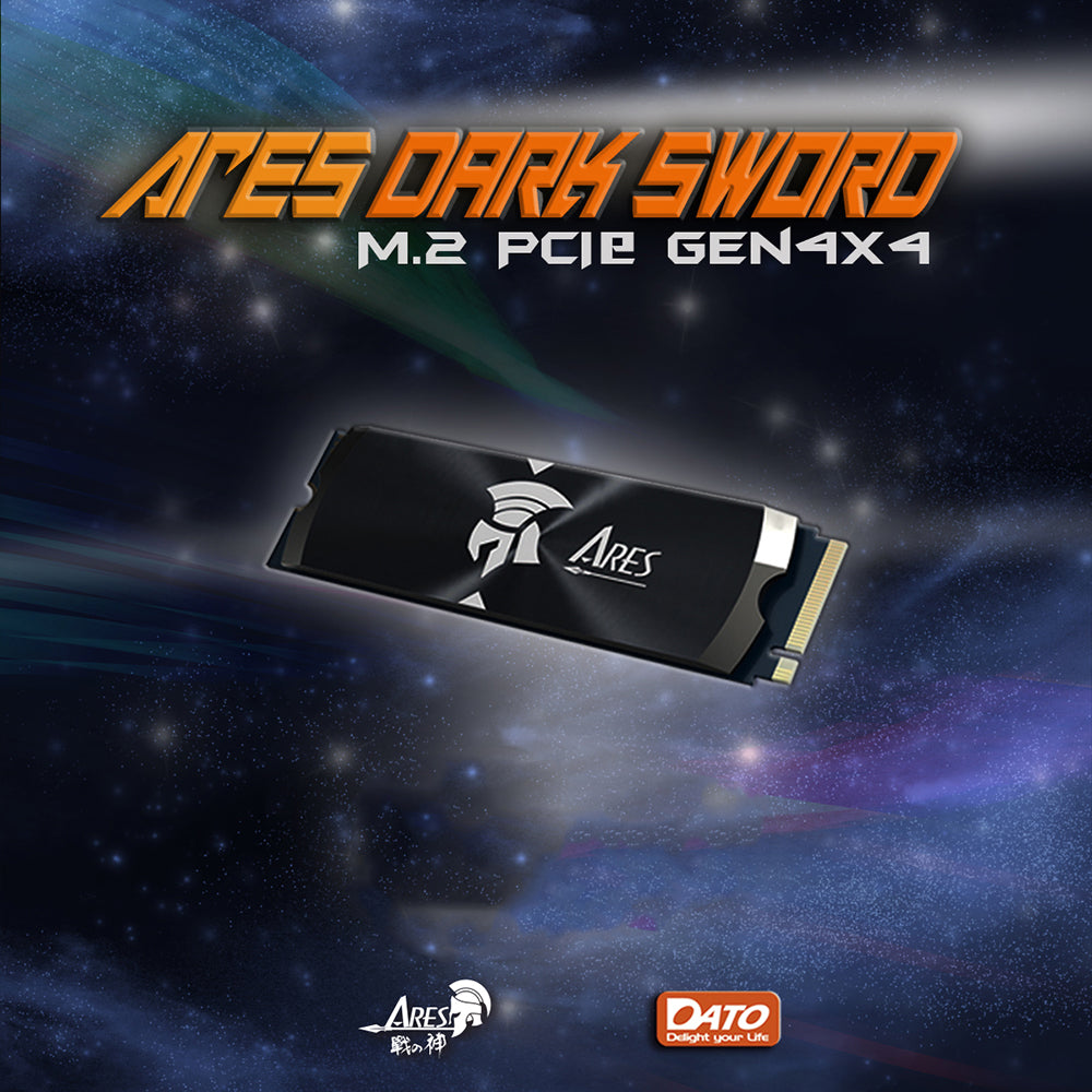 Solid State Drive (SSD) Dato Ares Dark Sword, 1TB, NVMe 1.4, PCIE Gen4x4, Nero ARSDSK-1TB