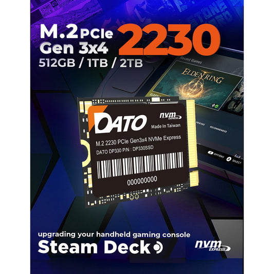 Solid State Drive (SSD) Dato DP330, NVME M.2 2230, PCIE Gen3x4, 2TB, Nero DP330SSD-2TB
