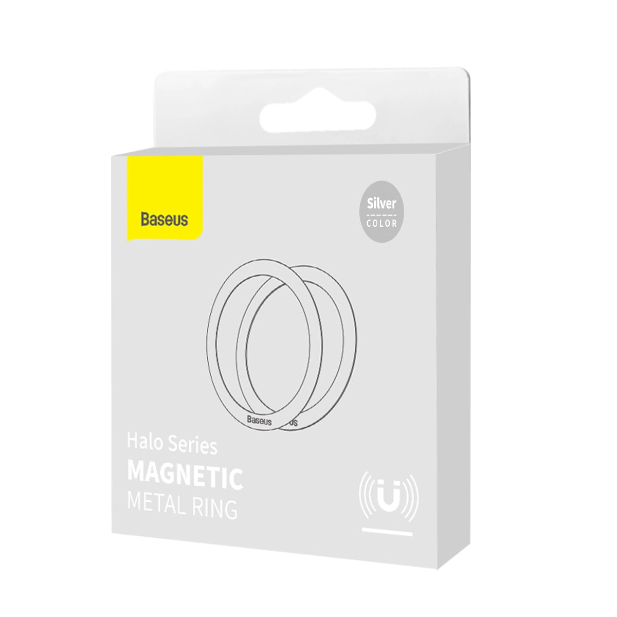 Baseus Halo Metallic Sticker, Set of 2 pieces, Silver PCCH000012