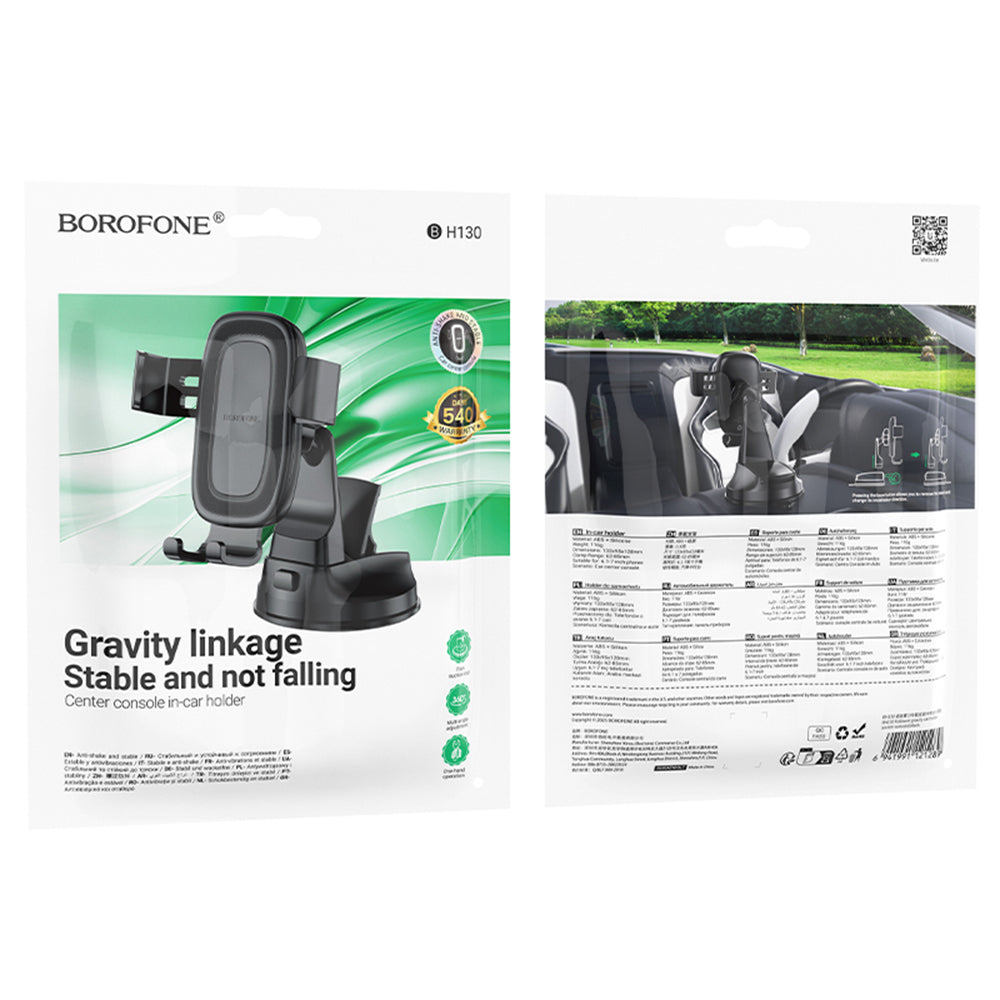 Supporto Auto Borofone BH130 Follower Gravity, 6.1inch - 7inch, Nero