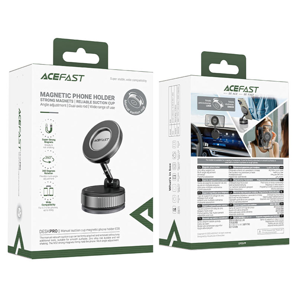 Supporto Auto Magnetico Acefast E28, Universale, Grigio
