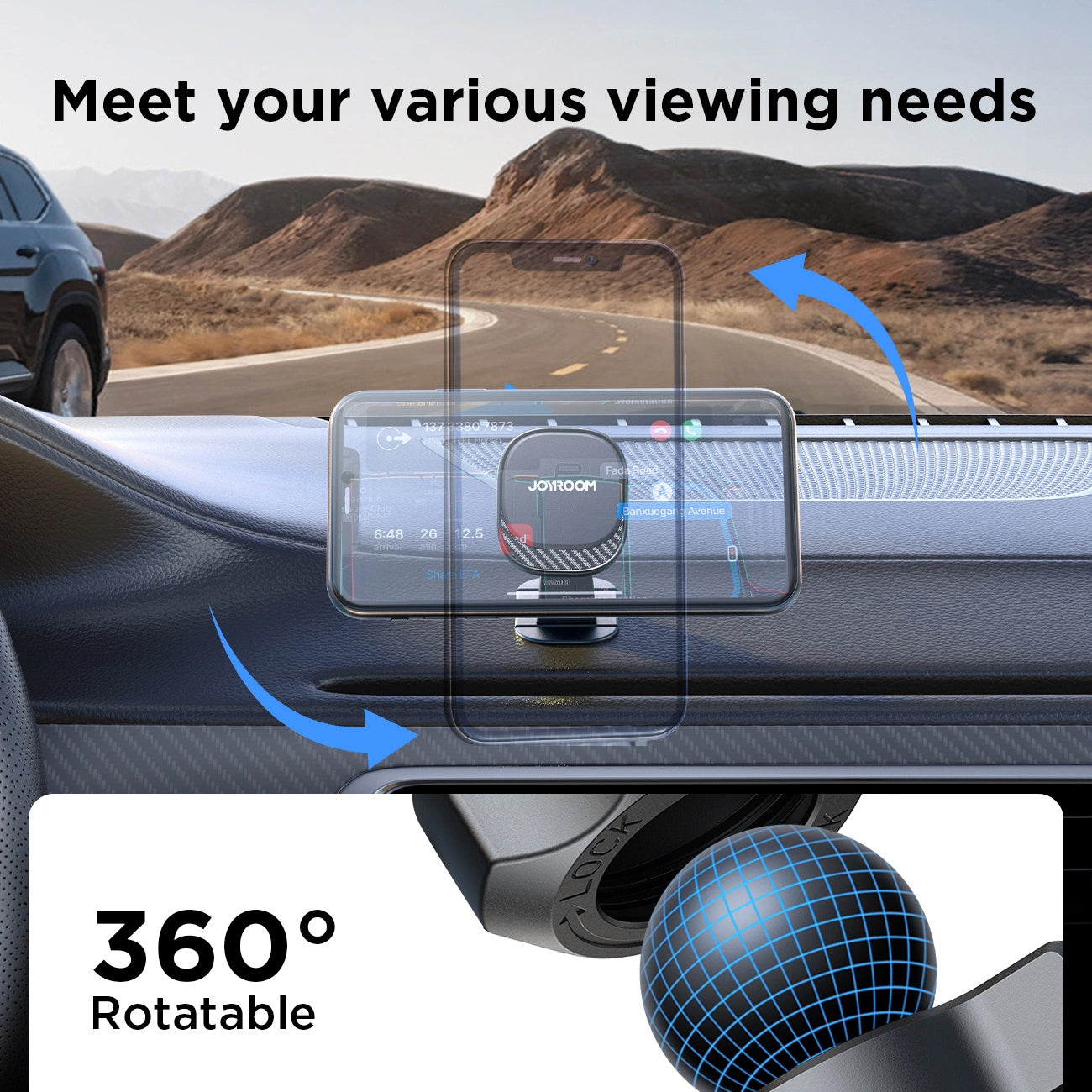 Joyroom JR-ZS400 Supporto magnetico per auto, universale, nero