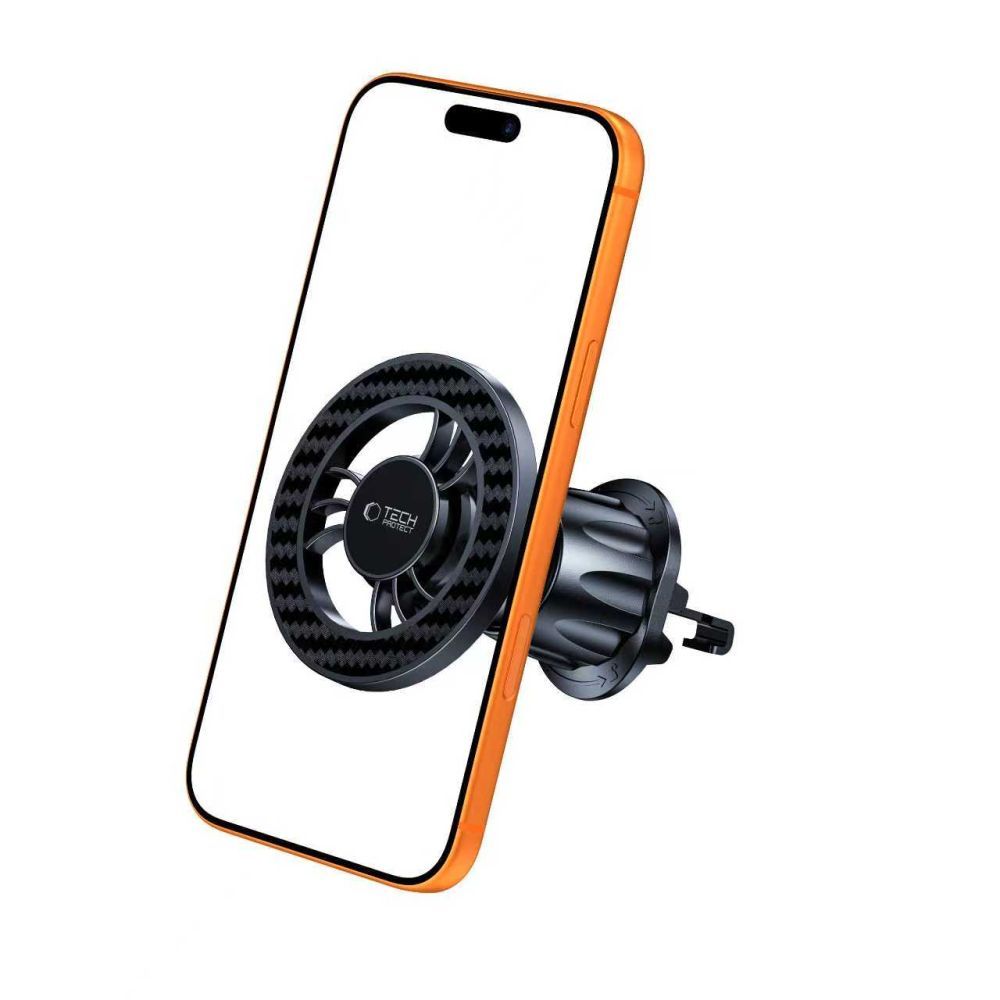 Supporto Auto Magnetico Tech-Protect N56 Carbon Vent, Universale, Nero