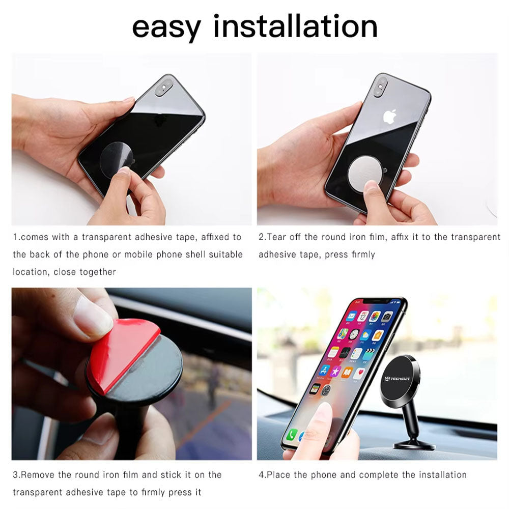 Supporto Auto Magnetico Techsuit S11, Universale, Nero