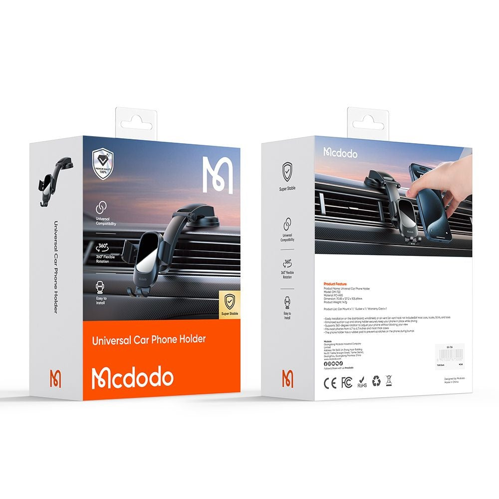 Supporto Auto McDodo CM-7220, 4.7inch - 6.7inch, Nero